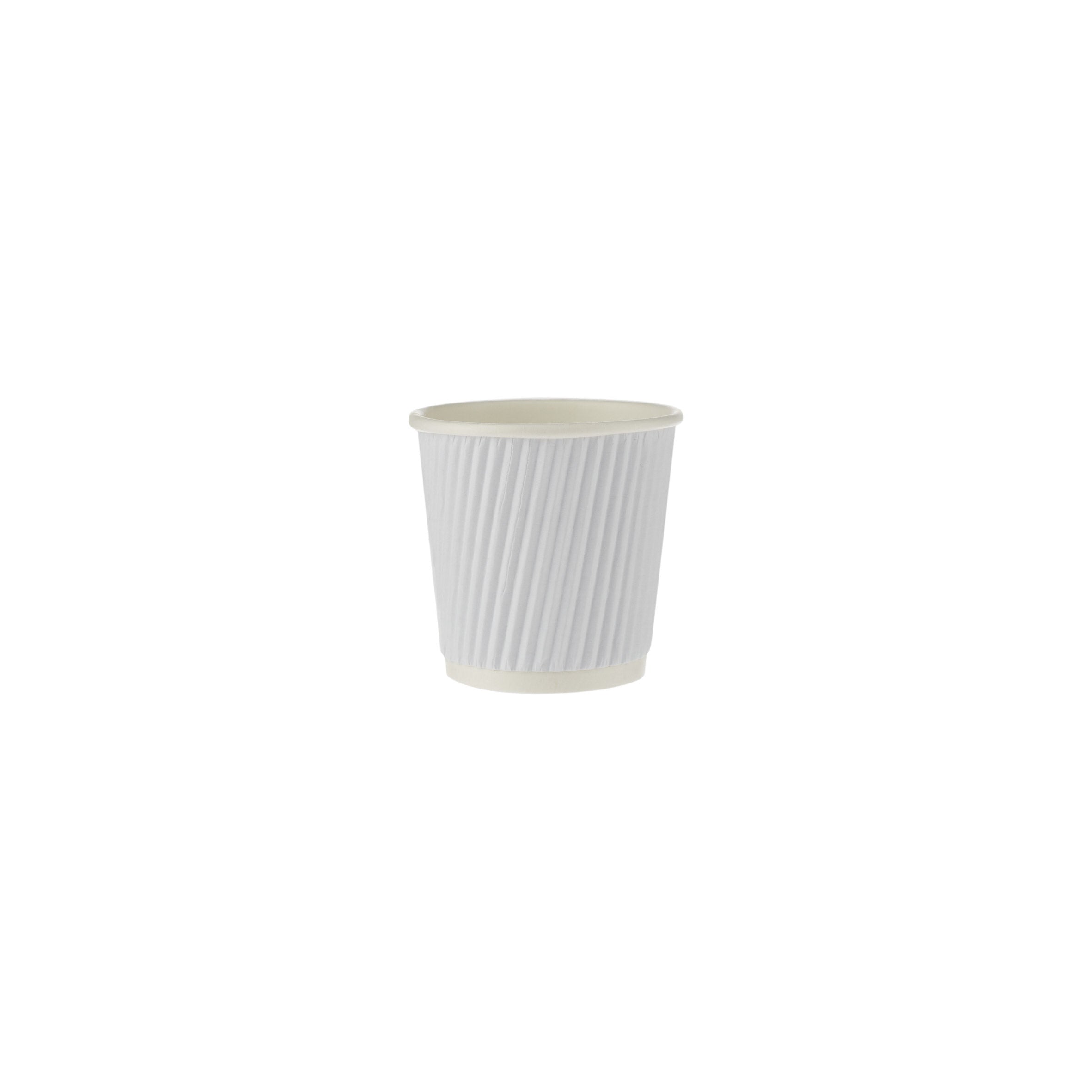 4 Oz White Ripple Paper Cups 1000 Pieces - Hotpack UAE