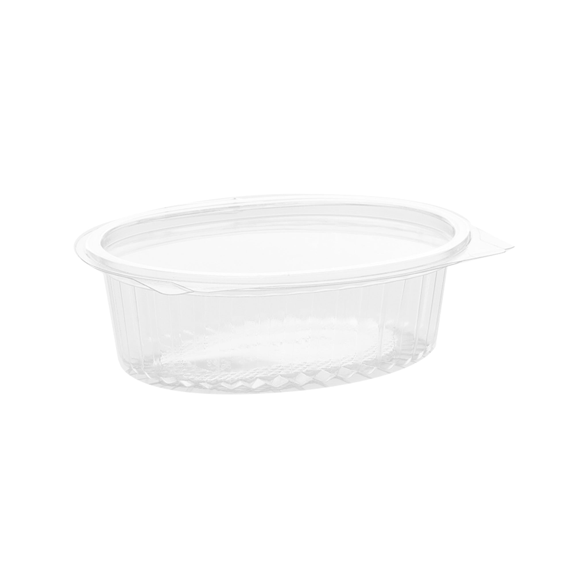 250 Pieces Clear Hinged Oval Container 250 ml - Hotpack UAE