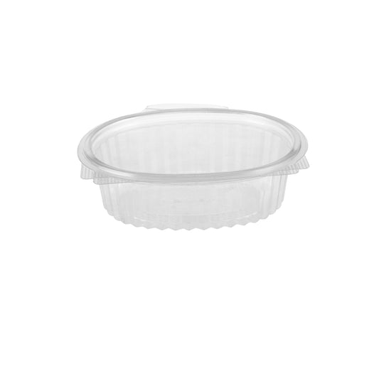 250 Pieces Clear Hinged Oval Container 250 ml - Hotpack UAE