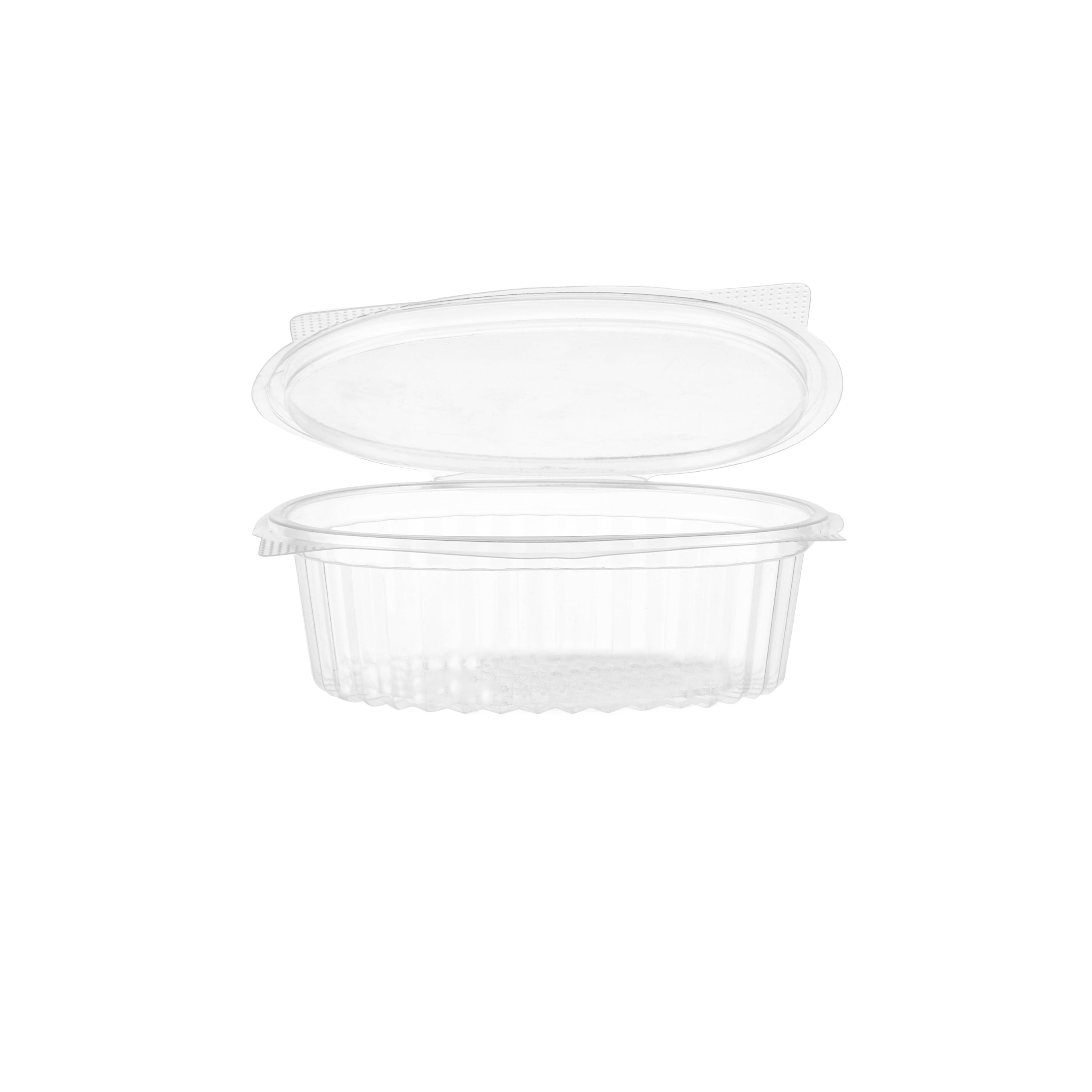 250 Pieces Clear Hinged Oval Container 250 ml - Hotpack UAE