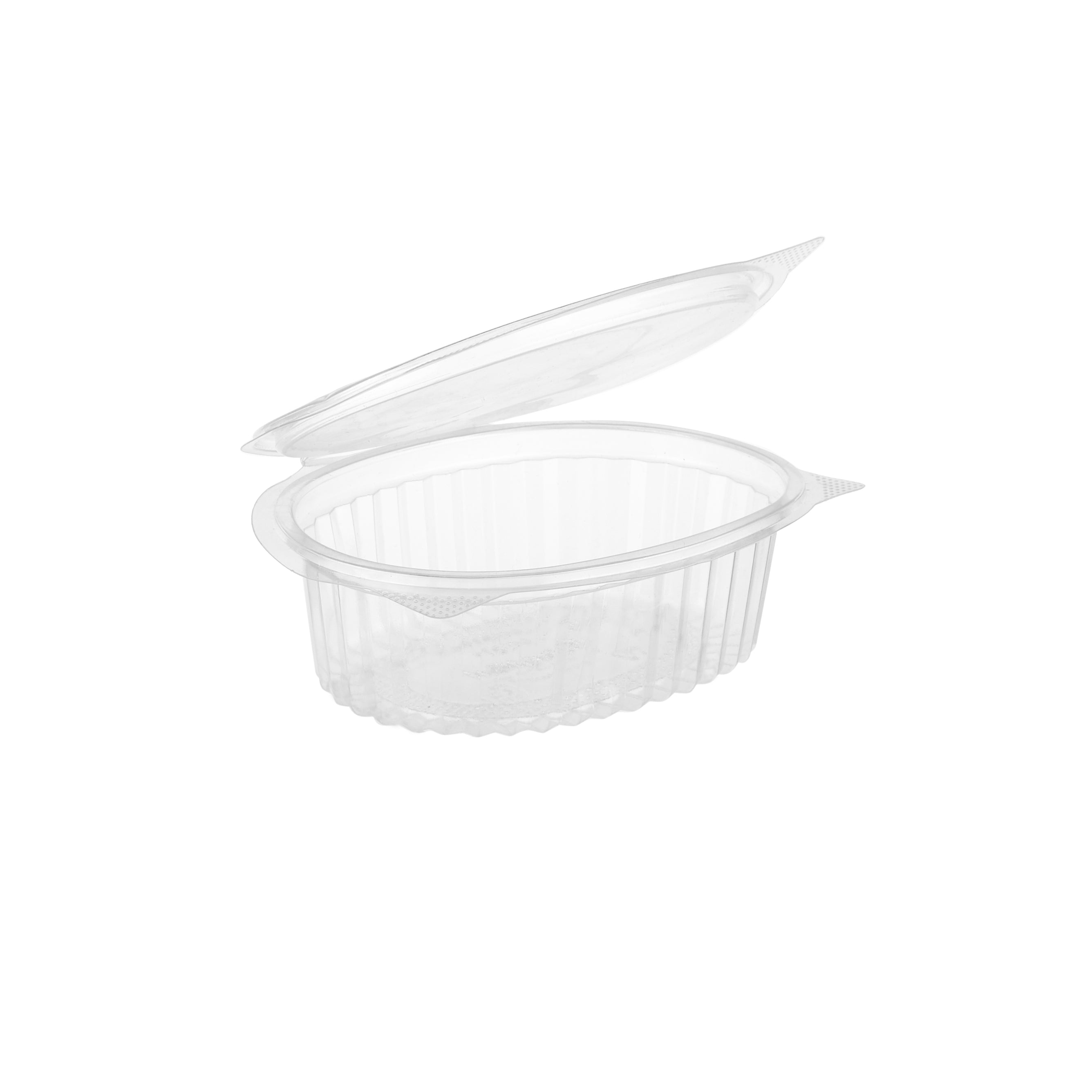 250 Pieces Clear Hinged Oval Container 250 ml - Hotpack UAE