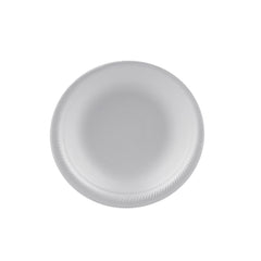 White Round Foam Plate - hotpack.om