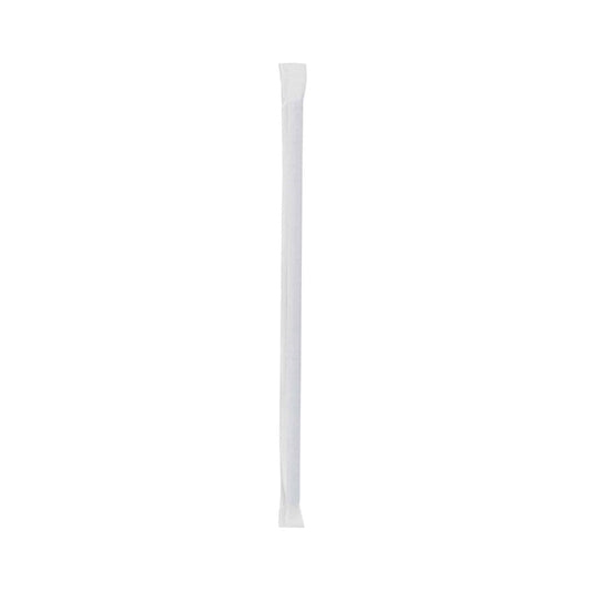 8mm Clear Straight Straw Wrapped Hotpack Global