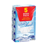 Soft N Cool Facial Tissue 200 Sheets X 2 Ply 5 Boxes Pack