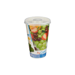 12 Oz Paper Juice Cup With Lid  25 Pieces - Hotpack Oman